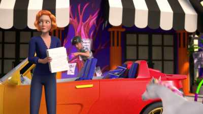 [gasps] Got it.
Come on, this way, Peggy. - Barbie: A Touch of Magic