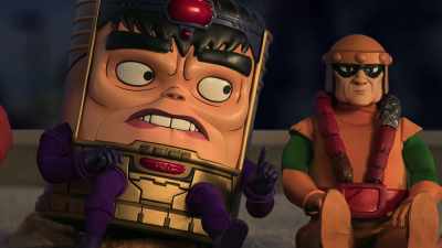 -[gasps] Grilling Me Softly with Chevre?
-Just stop! Here. Come here. - Marvel's M.O.D.O.K.