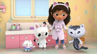 -[gasps] MerCat! Your sparkle!
-That's why we're here. - Gabby's Dollhouse