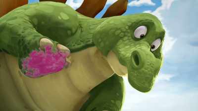 (gasps)
Oops! Let me clean that up for you. - Gigantosaurus