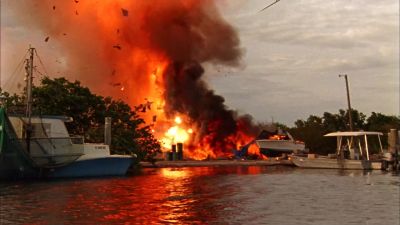 - [ Gasps ]
- The downside to insisting
on controlling everything... - Burn Notice
