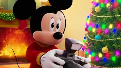 [gasps] Uh,
lucky guess? [chuckles] - Mickey and the Very Many Christmases