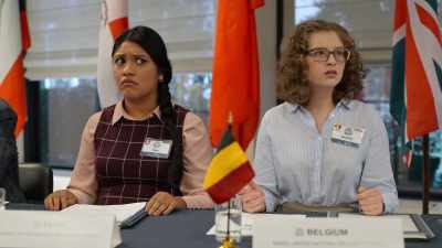 [gavel banging] Decorum.
That's not what we do in Security Council. - Never Have I Ever
