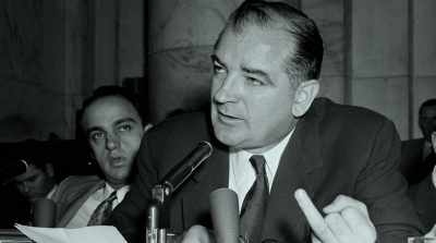 -(gavel banging)
-McCarthy:
There's another group... - Bully. Coward. Victim. The Story of Roy Cohn