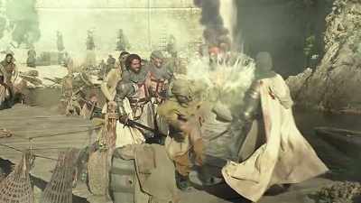 Gawain:
[ Grunts, groans ] - Knightfall