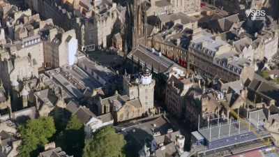 Geddes like the view so much
that he bought the tower, - Scotland from the Sky
