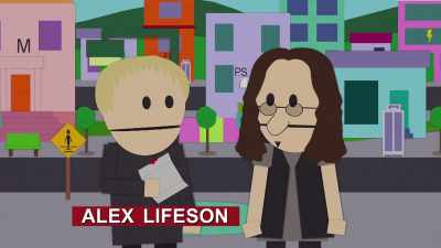 Geddy, I just
received a telegram - South Park: The 25th Anniversary Concert