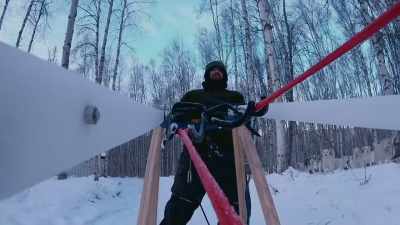 Gee! Gee!
Good boys. - Life Below Zero: Next Generation