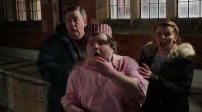 - [Gemma and ray scream]
- [Julie thuds] - Murder, They Hope