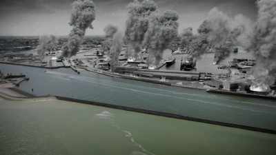 German bombers have been
targeting Dunkirk's harbor. - World War II: Secrets from Above