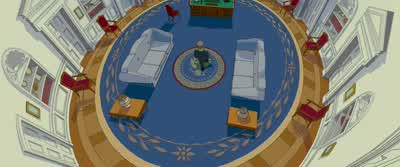 Mr PresidentJa that is mePollution in Springfield has reached crisis levelsI hate this job Everything's crisis this and end of the world thatNobody opens with a joke I miss Danny De VitoYou want a joke huh Stop me if you've heard this oneLook at those - The Simpsons Movie