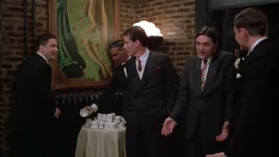 Nice guy Hey Hey Noodles get a load of thisLookHey Scotch heatingYeah a buck a cup WhooA buck a cup YeahHow much it cost us Costing usYeah A dime including overhead - Once Upon a Time in America