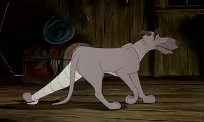 Chief, get back in there before I break your other leg. - The Fox and the Hound