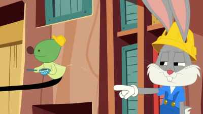 - Get back to work.
- Hm.
Can you believe that guy? - Bugs Bunny Builders