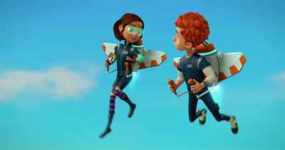 Get behind them and follow my lead.
Blobs away! - Spy Kids: Mission Critical