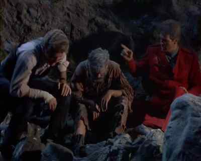 Get my bow and arrows quick!
Try and kill him
before he smashes through! - Land of the Giants