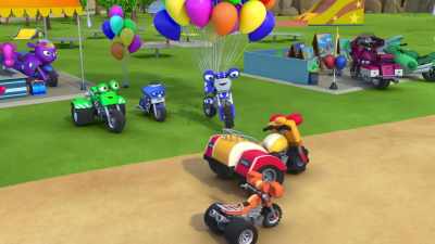 Get your fun balloon here!
But only one each! - Ricky Zoom