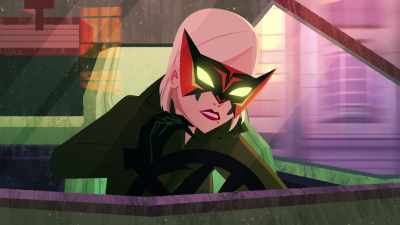 ♪ Get, get, get, get
Get your hands up ♪ - Carmen Sandiego