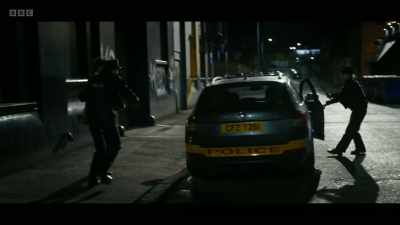 Get into the car. Move. - Blue Lights