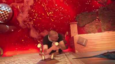 Get on the drawers. There you go. - Floor Is Lava