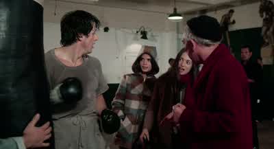 Get out of hereDon't interrupt me while I'm conducting businessMove your little chicken asses out - Rocky