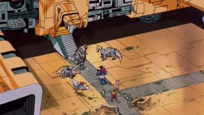 Get the Dinobots in the shuttle - The Transformers: The Movie