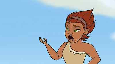 Giant lizvult! Kill it! - Dawn of the Croods