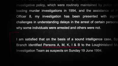 GIBNEY:
In Maguire's investigation, - No Stone Unturned