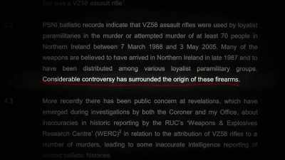GIBNEY: To trace
how the weapon - No Stone Unturned