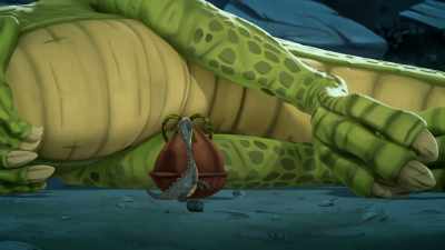 (Giggles) I've missed you! Mwah! - Gigantosaurus