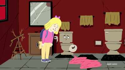[ Giggles ]
[ Toilet flushes ] - JJ Villard's Fairy Tales