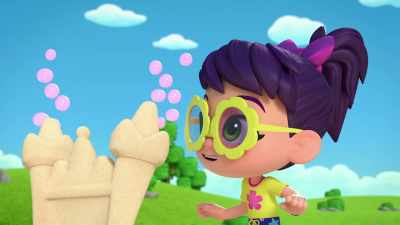 [Giggling]
Bubble-riffic. - Abby Hatcher