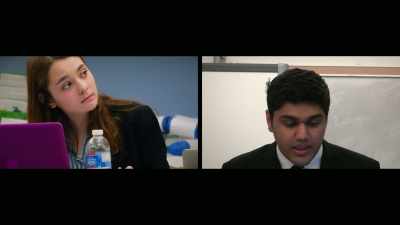 GIL [voiceover]: Sophomore year,
Ayush didn't have a partner, - Girl Talk