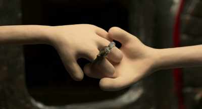 - GILBERT: Bye, Gracie.
- (HONKS HORN) - Memoir of a Snail