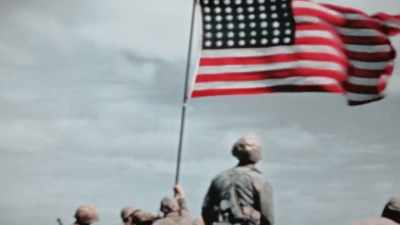 Gilberto Mendez can see
it from his troop ship, - The Pacific War in Color