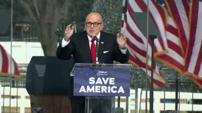 [Giuliani on microphone] Over
the next ten days, - Giuliani: What Happened to America's Mayor?