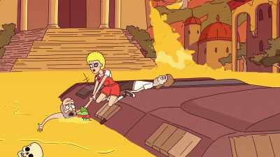 - Give me your hand.
- [all panting] - Doomlands