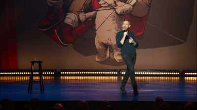 Give me the helmet.
[imitates line buzzing] - Andrew Santino: Home Field Advantage