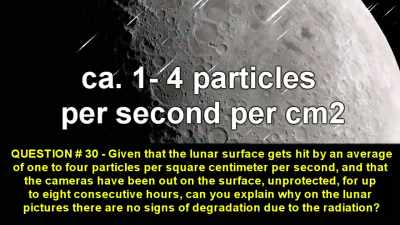 Given that the Moon
is bombarded, on average, - American Moon
