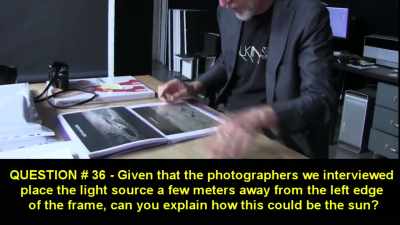 Given that the photographers interviewed
placed the light source - American Moon