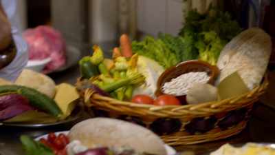 Giving brittle old bread new
life by using fresh tomatoes - Stanley Tucci: Searching for Italy