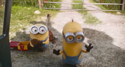 Glad we came along before some weirdos picked you up. - Minions