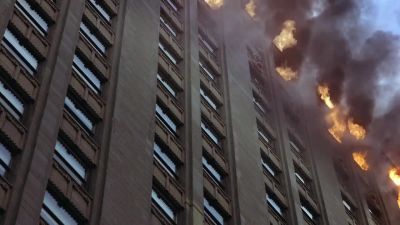 [glass shattering,
crowd exclaiming] - Chicago Fire