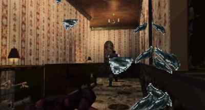 (glass shattering)
(dog snarling) - George A. Romero's Resident Evil