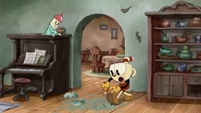 [glass smashes] - The Cuphead Show!