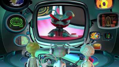 [gleeful babbling] - Alien TV