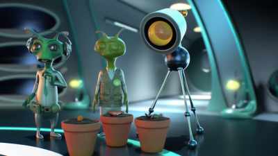 [gleeful humming] - Alien TV