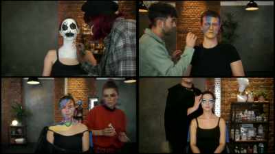 [glitchy electronic music plays] - Glow Up: Britain's Next Make-Up Star