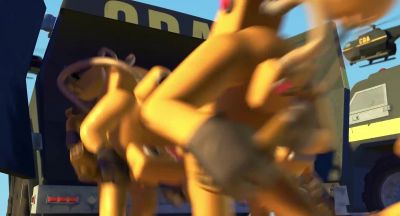 -Go, go, go.
-Coming through. Stand aside. - Monsters, Inc