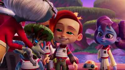 -Go on. Get out of here.
-[whimpers] - Star Wars: Young Jedi Adventures
